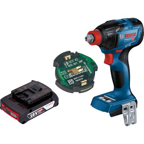 Bosch GDX 18V-210 C Professional Akku Drehschlagschrauber 18 V 210 Nm Brushless + 1x Akku 2,0 Ah + GCY 42 Bluetooth Modul - ohne Ladegerät