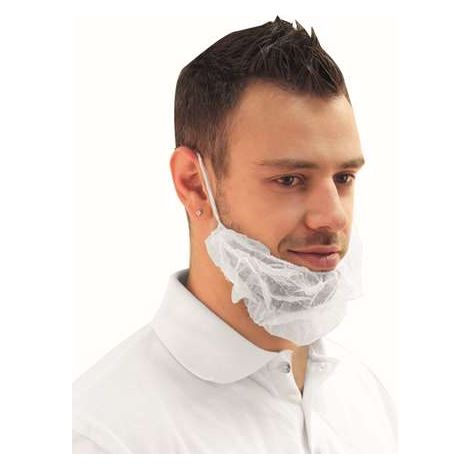 Cache Barbe non Tissé Blanc - Lot de 3 Boîtes de 1000 - Mp Hygiene
