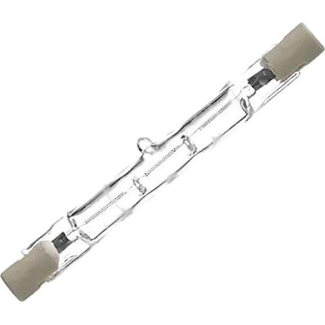 Ampoule halogène linéaire R7S blanc chaud 118 mm, type J, angle de faisceau 360°, intensité variable. (1/5)