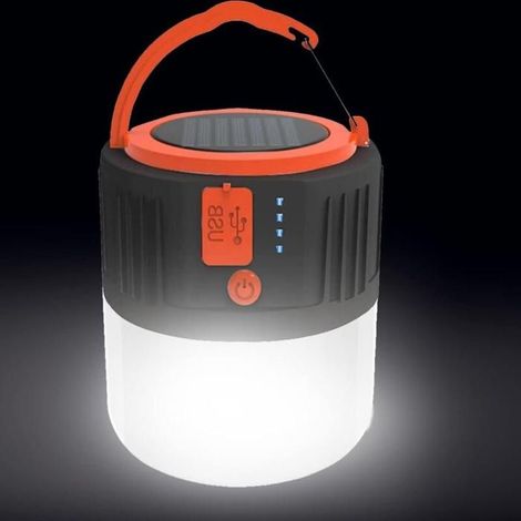 Lampe de camping solaire - Rechargeable par USB LED Lanterne de camping portable Lampe de jardin de sécurité Étanche (1/5)