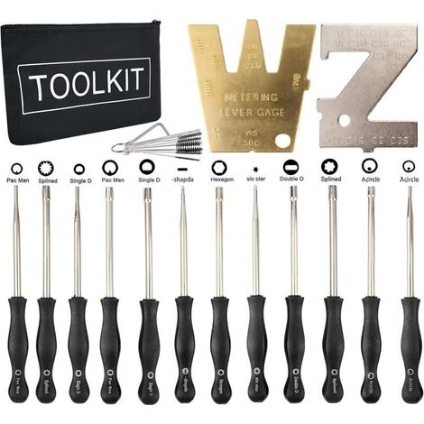 Hippotech Lot de 12 outils de réglage du carburateur avec levier de mesure ZT-1 500-13 pour petit moteur à 2 cycles - Remplacement pour STIHL Poulan Homelite Echo Trimmer Weedeater Tronçonneuse Carb (1/5)