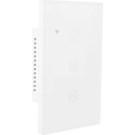 Interrupteur Connecté WiFi 3 Voies GT‑121‑3, Commande à Distance pour Éclairage, Compatible 100‑240VAC