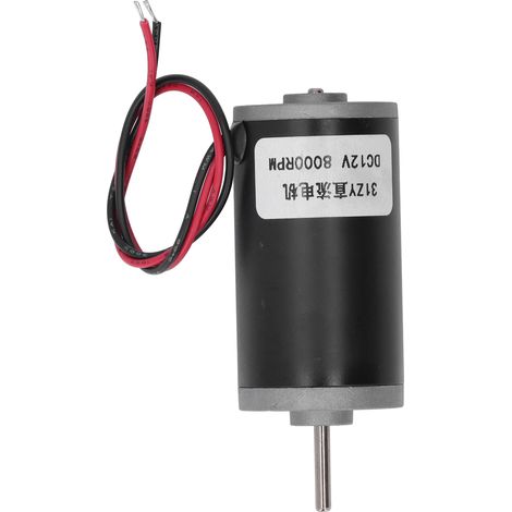 Moteur DC 12V à aimant permanent 31ZY, miniature, vitesse variable, rotation bidirectionnelle, couple élevé 8000 tr/min, tube en acier (1/5)