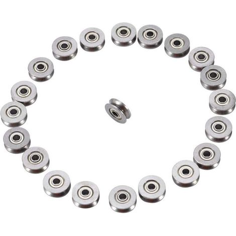 Sjlerst – Roulement à billes V623ZZ 20pcs – Acier au carbone – Diamètre intérieur 3mm, extérieur 12mm, hauteur 4mm – Pour systèmes de mouvement linéaire