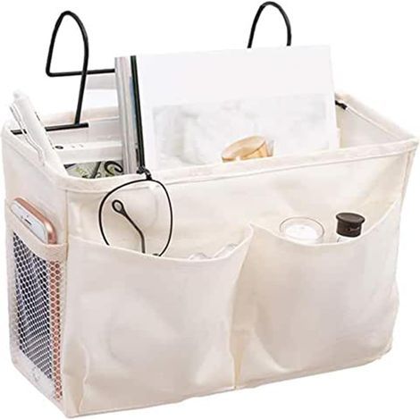 Bedside Organizer, Hanging Storage Bag, Large Storage Pocket for Bed, Bunk Bed Pocket, Hanging Bedside Storage Basket (1/5)