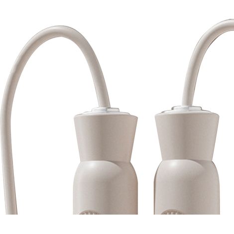 Corde à sauter silencieuse et lestée, portable et sans corde, idéale pour les adultes et les étudiants en fitness (blanche). (1/5)