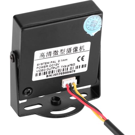 Mini Caméra de Sécurité HD 700TVL, Grand Angle 100°, Objectif 2.1mm, Intérieur Extérieur Maison Bureau (1/5)