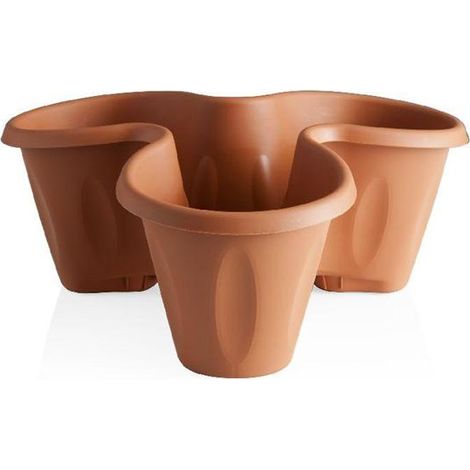 VASO 'TRIFOGLIO' Ø 40 cm x 16 h - Col. Terracotta - BAMA