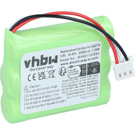 vhbw Akku Ersatz für IBM 44L0313, 42R5070, 22R2717, 3HR-AAC für Raid-Controller (2000 mAh, 3,6 V, NiMH) (1/5)