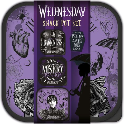 WEDNESDAY BOITES À GOÛTER 3 IN 1 SNACK POTS BLUE SKY STUDIOS