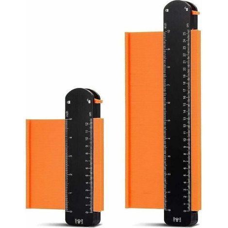 Calibre de contour verrouillable, duplicateur de profil (2 pièces), fonction de duplication réglable, outil pour le marquage du bois stratifié
