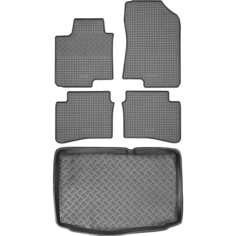 Hyundai i20 II Schrägheck (2014–2020) – SET: Gummifußmatten + Kofferraummatte
