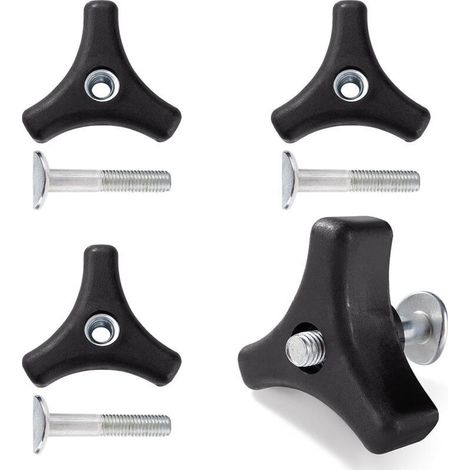 set di pomello per maniglia del tosaerba, dado, bullone, fissaggio maniglia triangolare per tosaerba, attrezzi da giardinaggio (1/5)