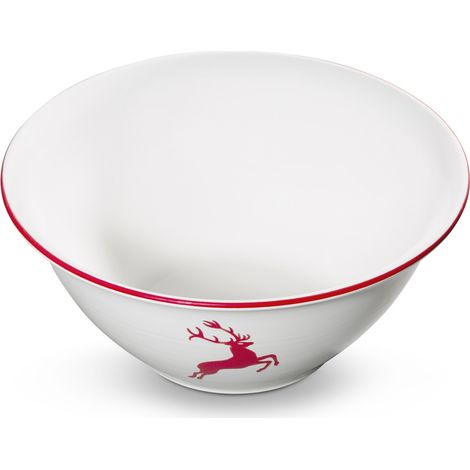 Gmundner Keramik Rubinroter Hirsch, Salatschüssel (Ø 33cm)