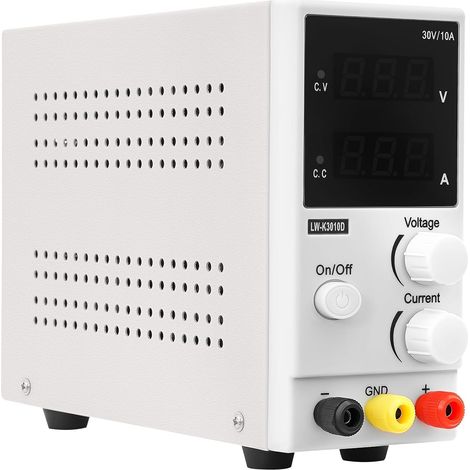 HAUTOUR LW-K3010D Bloc d'alimentation de laboratoire à découpage CC variable – Alimentation numérique précise pour laboratoire – 30 V 10 A, protection contre les surcharges, design compact (1/5)
