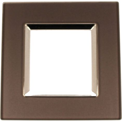 Placca Quadrata In Vetro Temperato MBL 2 Moduli/Posti Compatibile Bticino Living 3 Colori Disponibili (Acciaio Scuro)
