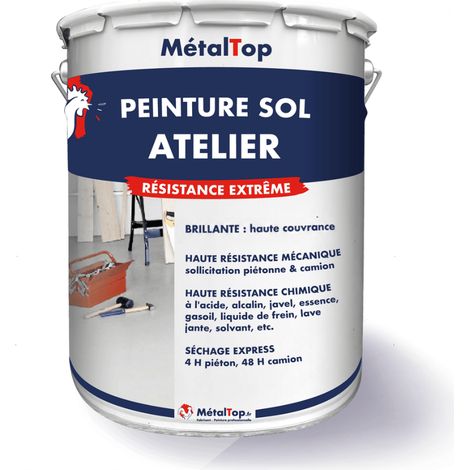 Peinture Sol Atelier - Ivoire - Ton pierre - RAL 1015 - 5 L - Métaltop (1/5)