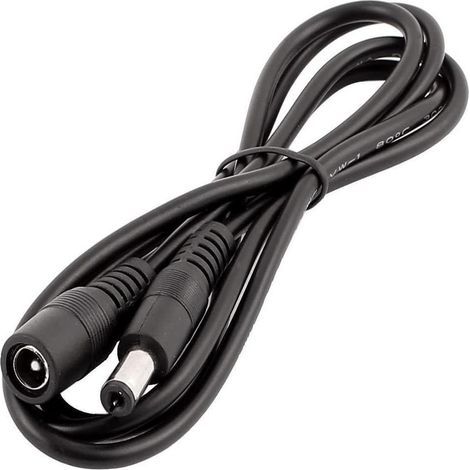 5m DC 12V förlängningskabel DC-kontakt 5,5 mm x 2,1 mm DC 0-36V strömkabel hane till hona elektrisk förlängning (1/4)
