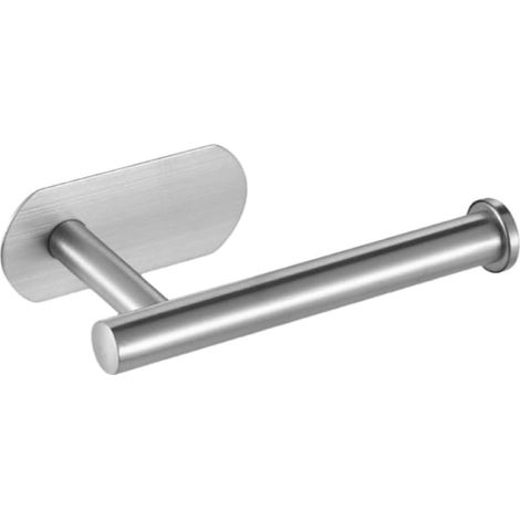 Set de accesorios de baño sin taladro – incluye portarrollos de papel higiénico, toallero, barra para toallas, anillo para toallas, gancho para albornoz y otros herrajes, portarrollos cepillado