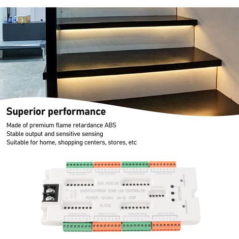 Interrupteur Luminaire LED Escalier à Détecteur de Mouvement Intelligent Contrôle Cascadé Escalier Luminaire (1/5)