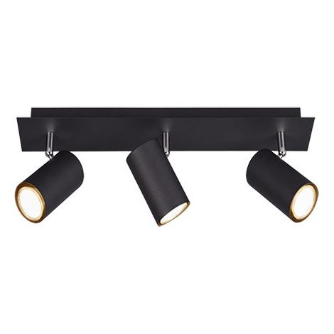 MARLEY BARRA 3 SPOTS CILINDRI  NERO CM48 3 LUCI ATTACCO GU10 (1/4)