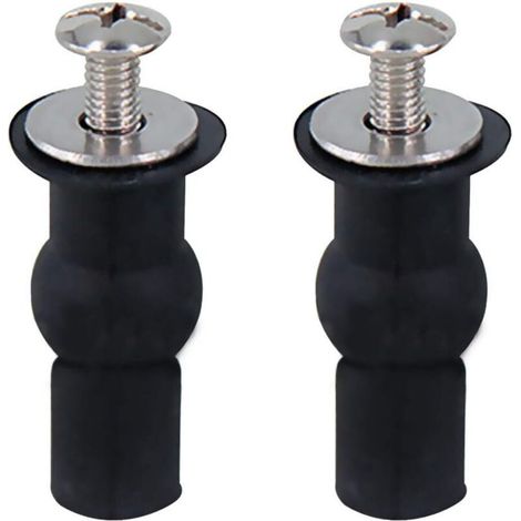 2 pièces Abattant WC Fixations Charnières Store Charnières Trou de Fixation Extensible Caoutchouc Vis Convient à Toutes Les Toilettes (18mm)
