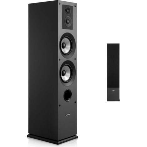 Enceinte Colonne Passive, 3 Voies, Tour de Son avec Tweeter 19 mm 25,4 mm, Woofer 133,4 mm, Puissance de Crête 145 W, Réponse en Fréquence 70 Hz à 20 kHz, Boîtier en MDF, pour Système Audio Domestique (1/5)