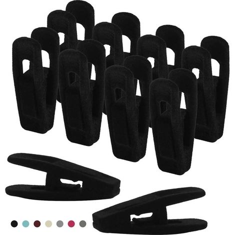Lot 30 Clips de cintre, Clips de cintre de velours, cintre de velours, Clips de velours pour cintres de pantalon (1/3)