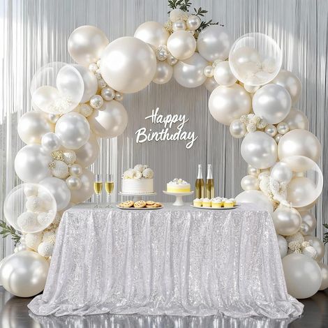 Nappe à paillettes Argent 125x200 cm – Déco scintillante pour Pâques, anniversaires & fêtes