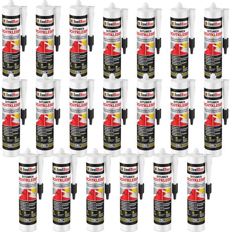 Bitumenkleber 20 x 310 ml Dachdichtstoff Bitumen Dichtmasse Schindelkleber (1/2)