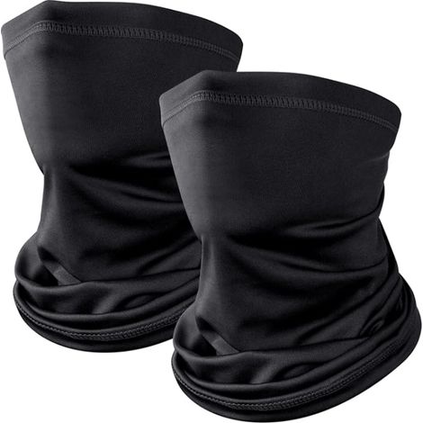 2 Pièces Cache Cou Elastique pour Homme et Femme, Tour de Cou Coupe-Vent et Respirant Snood à Séchage Rapide pour Moto, Cyclisme, Ski, Randonnée, Course à Pied (1/5)