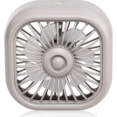 Ventilateur pour grille d'aération de voiture, 3 vitesses de vent, alimenté par USB, fonctionnement silencieux, portable (kaki) (1/2)