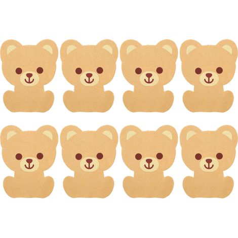 Lot 8 autocollants déodorants pour toilettes, déco animaux en feutre épais, stickers muraux mignons, décoration maison. (1/5)