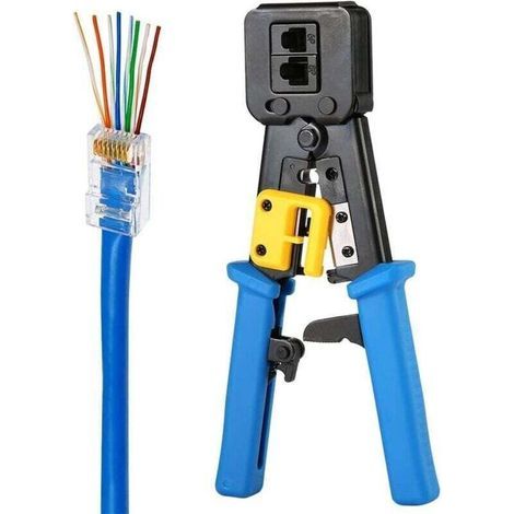 Pince à sertir RJ45 pour connecteurs RJ45/RJ12 standard et terminaux (1/5)