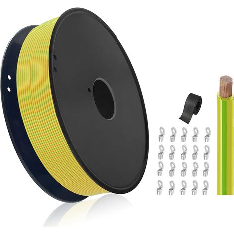 H05V-K 0,75mm² Fil Souple Jaune-Vert, 50m (1/5)
