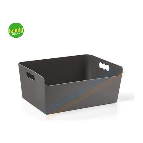 Contenitore tibox Veca in plastica 33 cm colore grigio