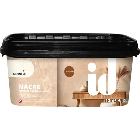 pittura decorativa lavabile initiatives decoration "nacre" meringa 2000 ml