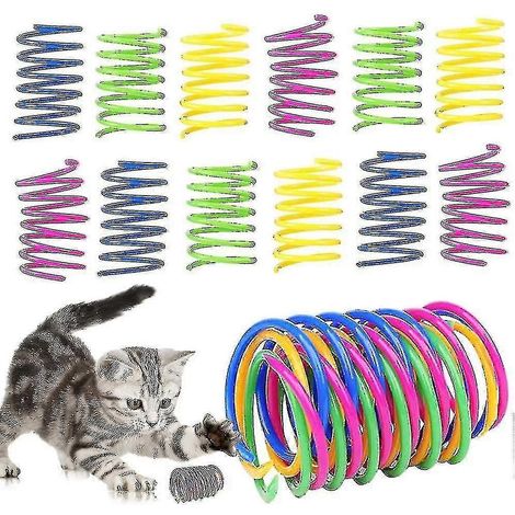 32 ressorts pour chat, ressorts spiralés colorés pour l'interaction avec les chats (1/2)