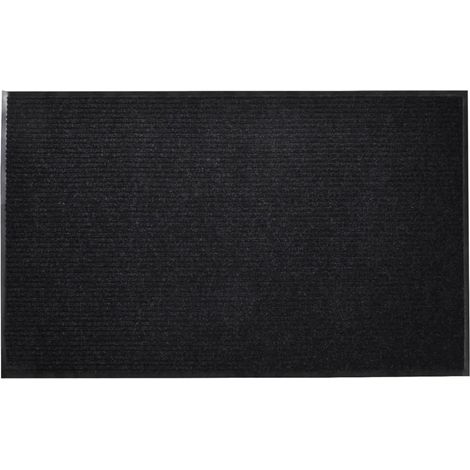 Felpudo de entrada negro Felpudo de PVC 90 x 120 cm DEC023112