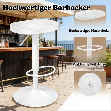 Tabourets de bar hauts modernes, chaises salle à manger & petit-déjeuner — 1 pièce, design épuré, assise rembourrée, hauteur réglable (1/4)