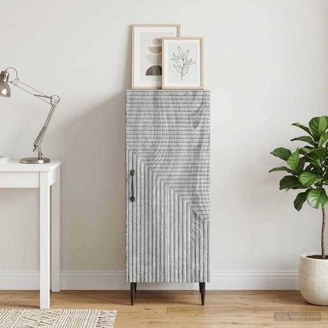 vidaXL Credenza Grigio Sonoma 33 x 34,5 x 89,5 cm Legno ingegnerizzato (1/5)