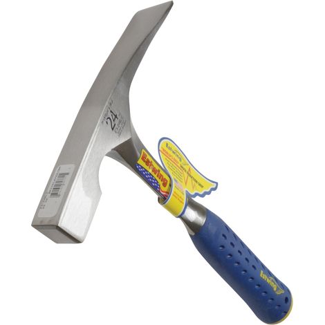 Estwing 24oz Masonry Bricklayer's Hammer with Vinyl Shock-Absorbing Grip, 280mm Length