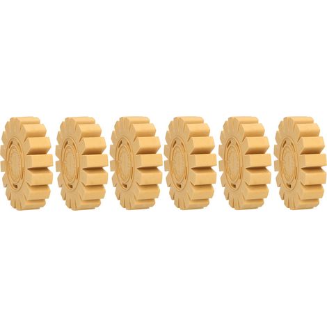 KS Tools - Lot de 6 Gommes de nettoyage avec lamelles Ø 100 x 24 mm - 515.1366