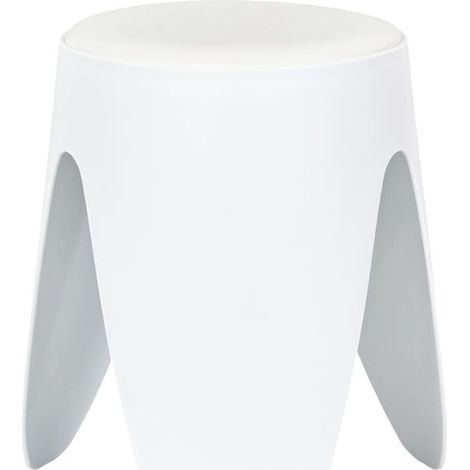 Tabouret Léger Empilable en Plastique - Tabouret Gain de Place Modulable Blanc D 30 x H 46 cm - Livraison gratuite (1/5)