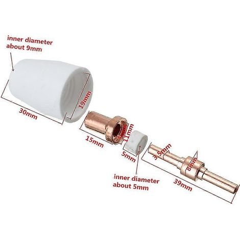 40 consommables pour découpeur plasma à air comprimé, compatibles avec les torches PT-31, LG-40 et Cut-40/50.