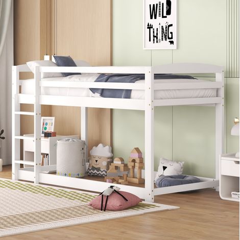 MEUBLIV Letto a castello 90x200 cm bianco – con scala, senza materasso (1/5)