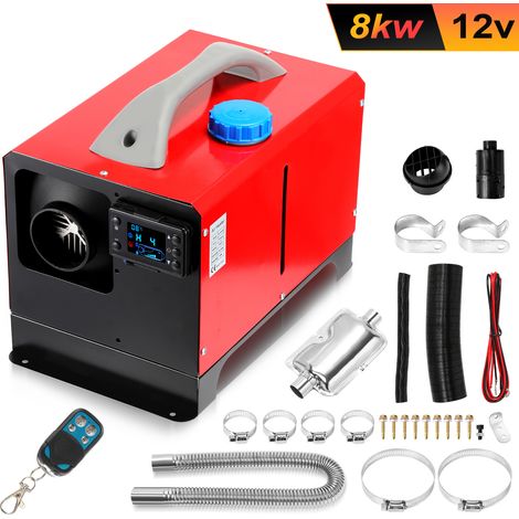 TolleTour 8 kW 12 V Chauffage Diesel Portable Monobloc Horizontal, Réchauffeur d'Air Diesel Chauffage de Stationnement pour Auto Camping-Car Camion (1/5)