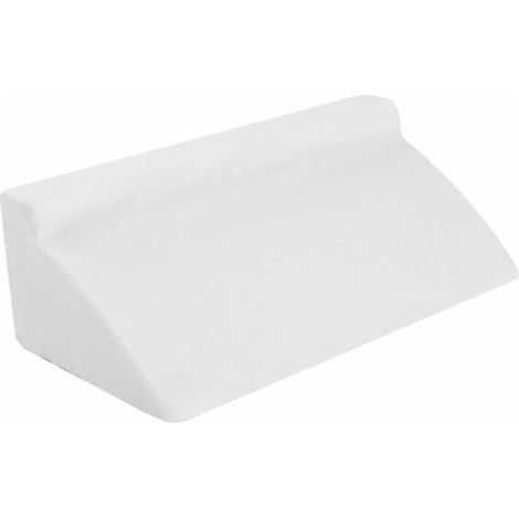 Oreiller triangulaire, oreiller triangulaire en mousse avec housse zippée lavable, surélève les jambes, oreiller de soutien lombaire pour la maison, le bureau, l'appartement (blanc)ee]-AquaForge (1/5)
