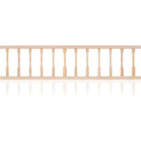 Rambarde miniature en bois de 30,5 x 7,5 cm pour clôture, échelle 1:12. Accessoires pour maison de poupée.-30.5X7.5cm