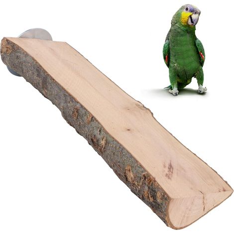 Parrot Perch for Cage, Parrot Cage Perch Parrot Standing Platform for Parrots Stick Wooden Perch Playground for Pet Birds, Parakeets (7-8/18) (1/5)